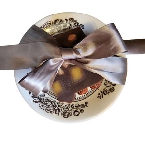 Elegant Chocolate Gift Plate with Ribbon